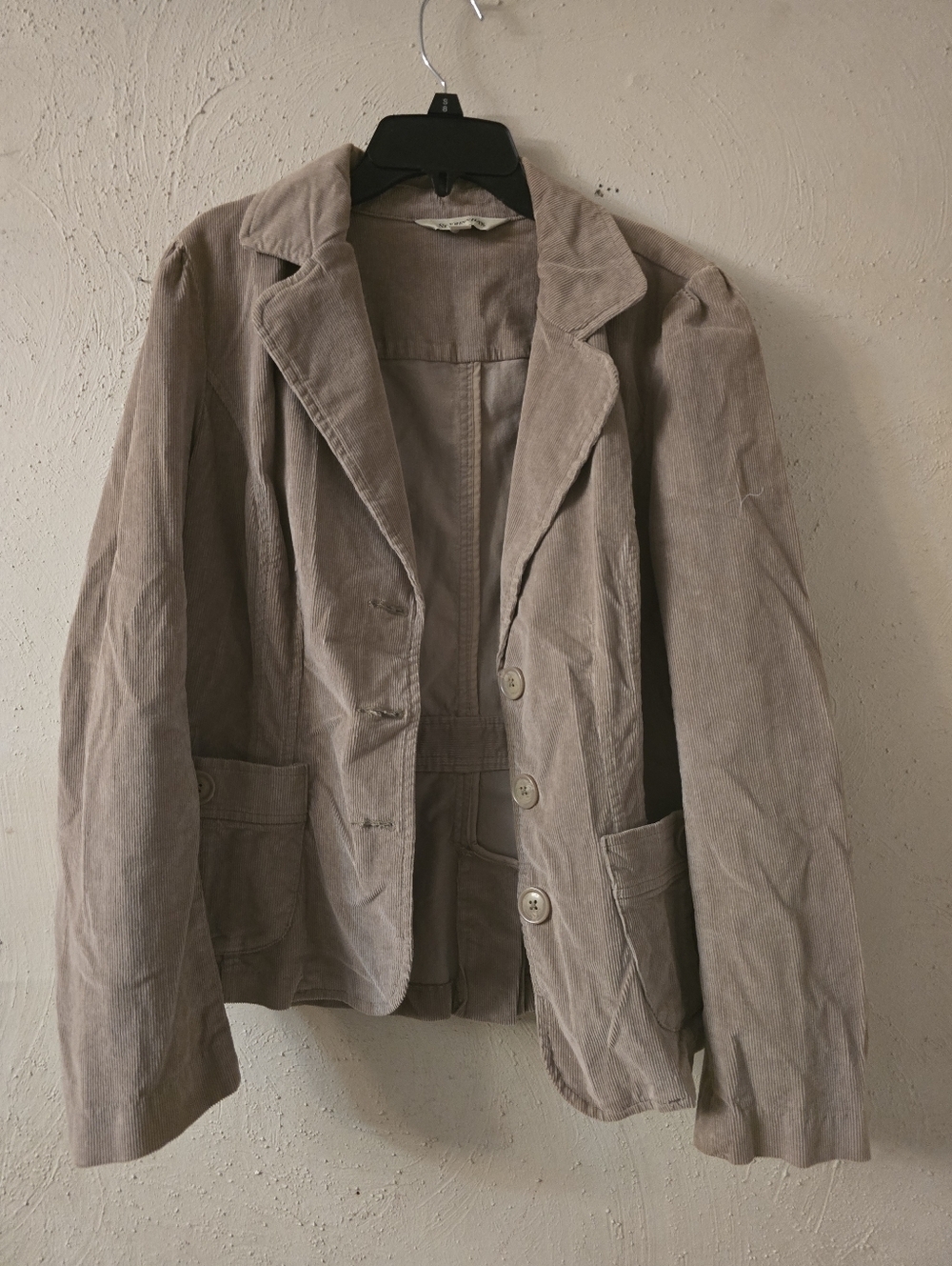St. John's Bay Taupe Corduroy Shirt Jacket - Picture 1 of 3